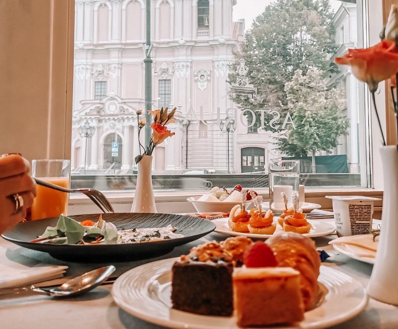 Astorija Brasserie & Bar - restaurants in Vilnius with a view.